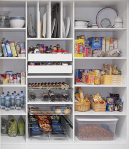 An organized pantry.