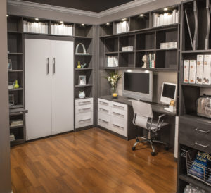 an organized home office space
